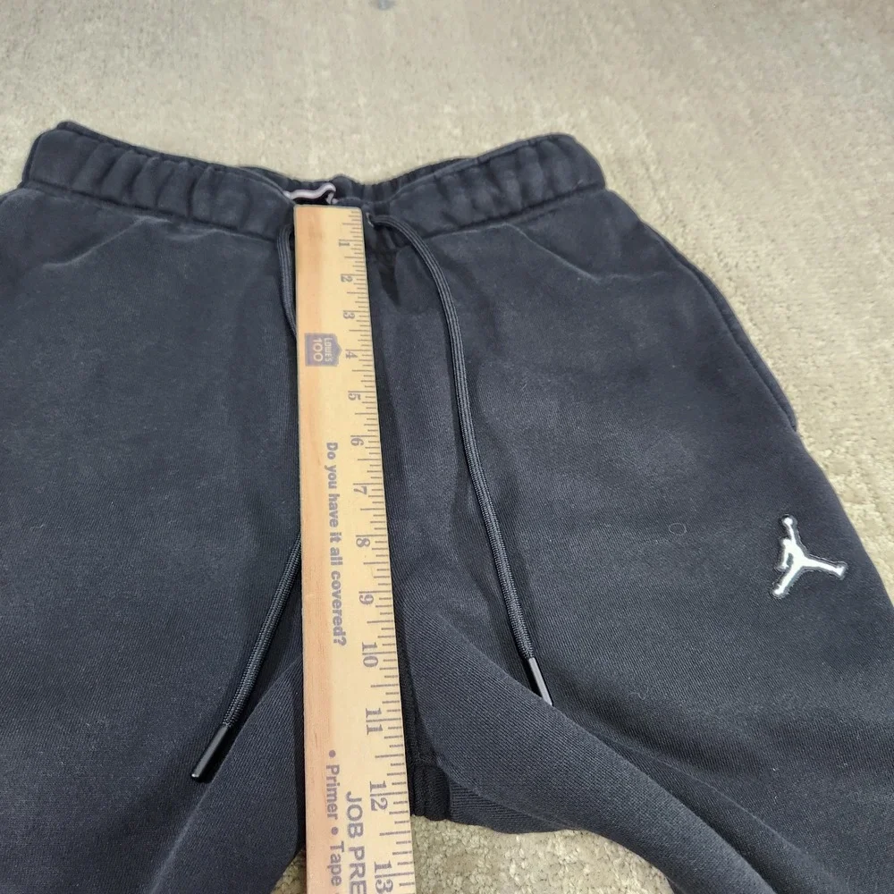 Nike Jordan Pants Men XS Essential Heavy Cotton Fleece Joggers Black Training
